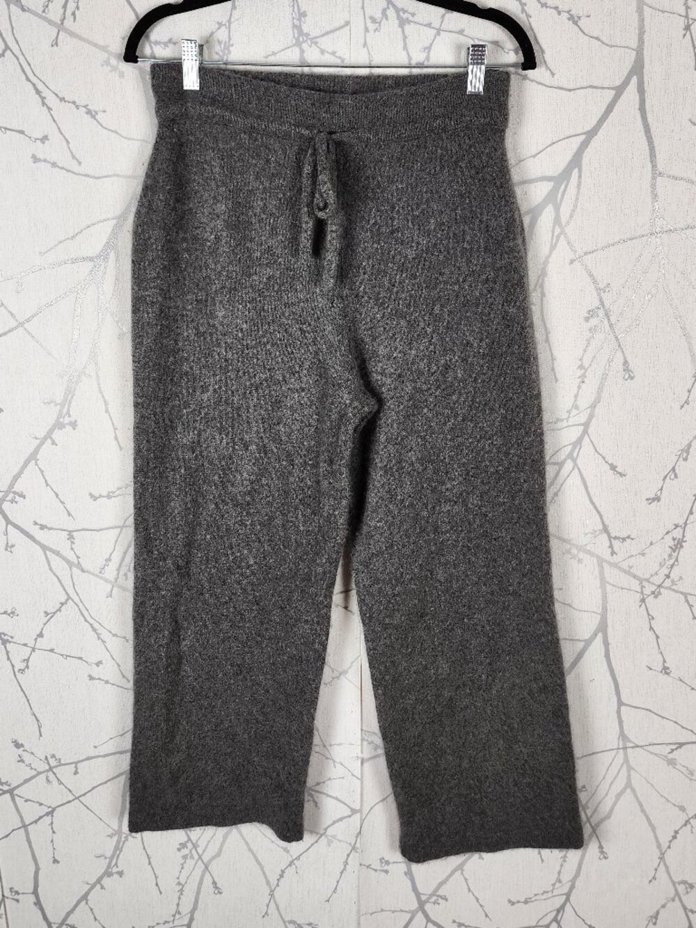 The Group Babaton Gray 100% Cashmere High Rise Wide Leg Pants